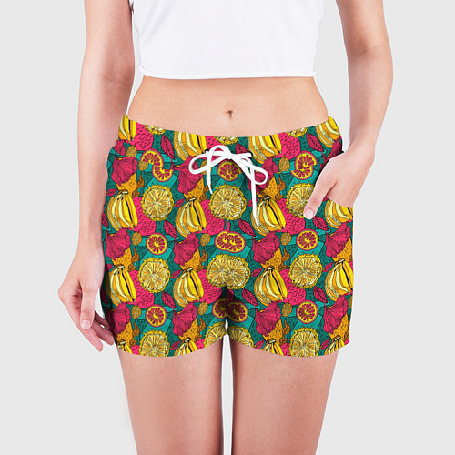 Женские шорты Банановые грозди / 3D-принт – фото 3
