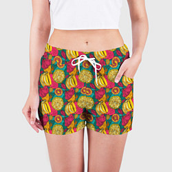 Шорты женские Банановые грозди, цвет: 3D-принт — фото 2