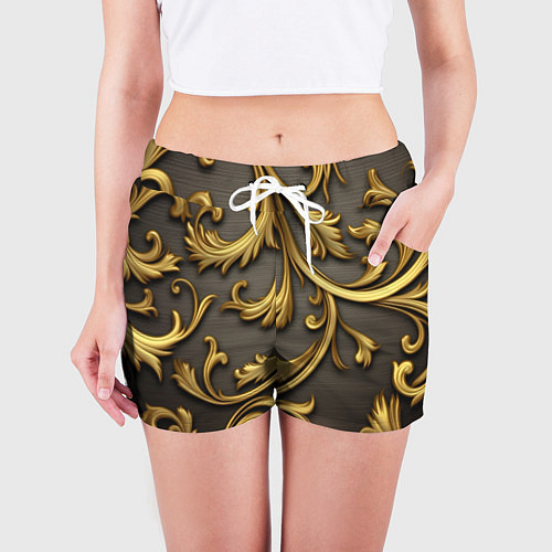 Женские шорты Gold abstract / 3D-принт – фото 3