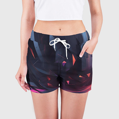 Женские шорты Абстрактный вихрь / 3D-принт – фото 3