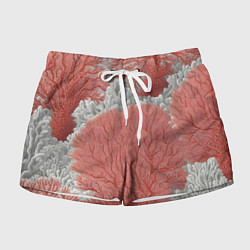 Женские шорты Красные и белые кораллы