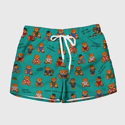 Шорты женские Слово пацана: мишки-персонажи, цвет: 3D-принт