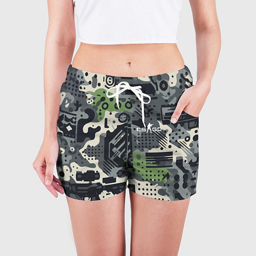 Женские шорты Counter Strike go - pattern / 3D-принт – фото 3