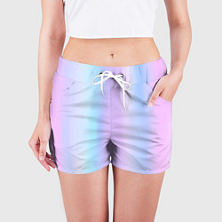 Шорты женские Градиент матовый светлый, цвет: 3D-принт — фото 2