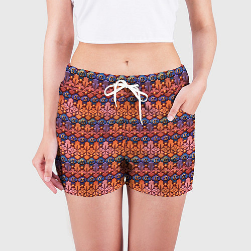 Женские шорты Абстрактный паттерн мозаикой / 3D-принт – фото 3
