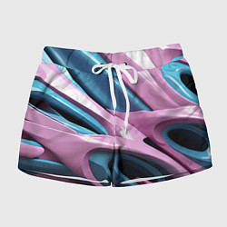 Шорты женские Пластичная абстракция, цвет: 3D-принт