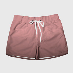 Шорты женские Пыльно-розовый градиент, цвет: 3D-принт