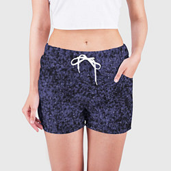 Шорты женские Абстракция брызги фиолетовый, цвет: 3D-принт — фото 2