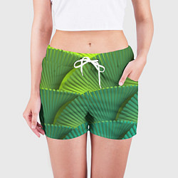 Шорты женские Объемные веерные столбики, цвет: 3D-принт — фото 2