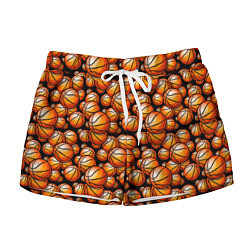 Шорты женские Баскетбольные мячики, цвет: 3D-принт
