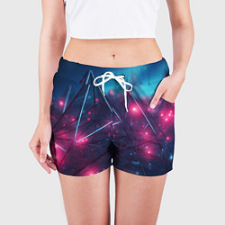 Шорты женские Конструкция с ярким свечением, цвет: 3D-принт — фото 2