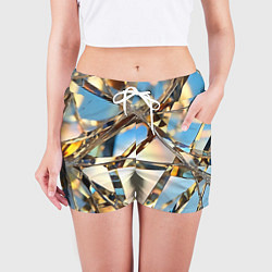 Шорты женские Грани стекла, цвет: 3D-принт — фото 2