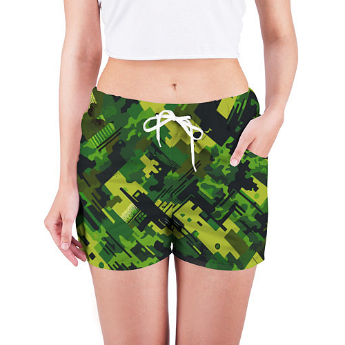 Женские шорты Camouflage - pattern ai art / 3D-принт – фото 3