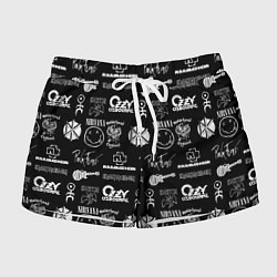 Шорты женские Rock band pattern, цвет: 3D-принт