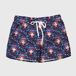 Женские шорты Аниме девочка с бантиком на голове