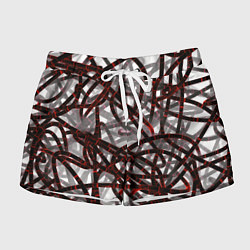 Шорты женские Красные энергетические кабели, цвет: 3D-принт