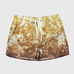 Женские шорты Абстракция - yellow sad weather