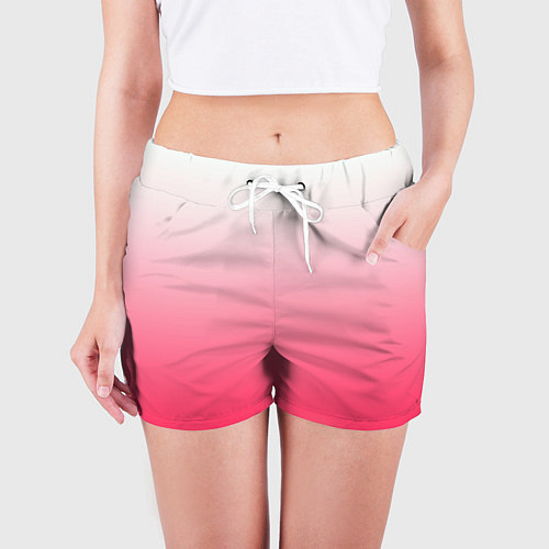 Женские шорты Розовый градиент / 3D-принт – фото 3