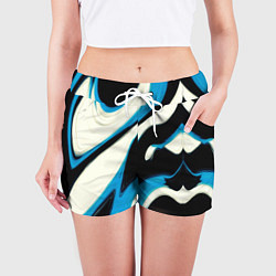 Шорты женские Современное искусство абстракции, цвет: 3D-принт — фото 2