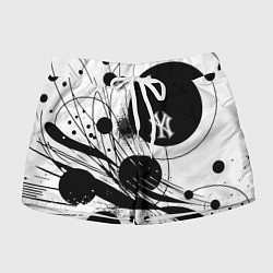 Шорты женские New York Yankees baseball team - abstraction, цвет: 3D-принт