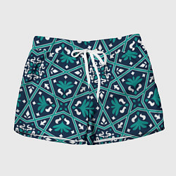 Шорты женские Геометрический узор арабеска, цвет: 3D-принт