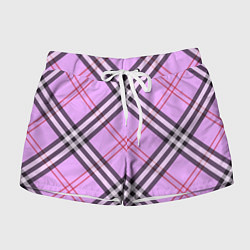 Шорты женские Стильная клетка - крупно, цвет: 3D-принт