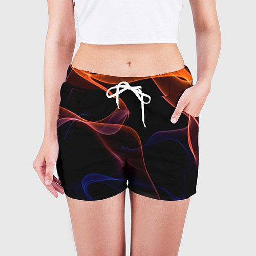 Женские шорты Нейросеть пламя огня / 3D-принт – фото 3