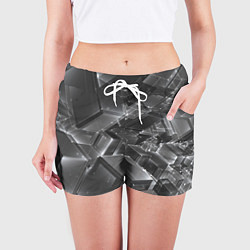 Шорты женские Прозрачные кубы, цвет: 3D-принт — фото 2