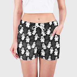 Шорты женские Паттерн с призраками, цвет: 3D-принт — фото 2