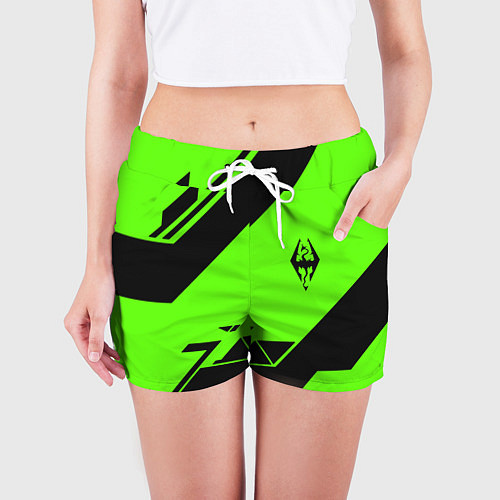 Женские шорты The Elder Scrolls geometry steel / 3D-принт – фото 3