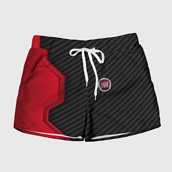 Шорты женские FIAT текстура метал, цвет: 3D-принт