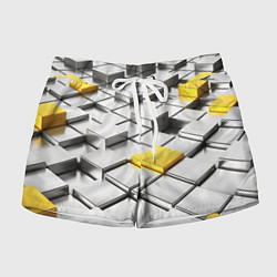 Шорты женские Оптические кубы текстура, цвет: 3D-принт