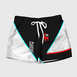 Шорты женские Among us geometry steel glitch, цвет: 3D-принт