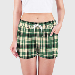 Шорты женские Полосатый пиксель, цвет: 3D-принт — фото 2