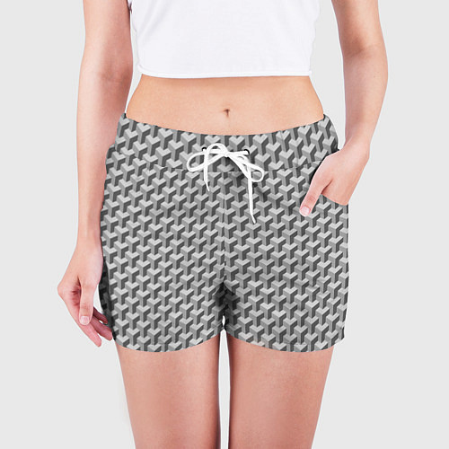 Женские шорты Куб на кубе / 3D-принт – фото 3