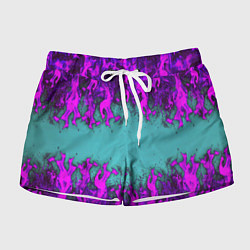 Шорты женские Фиолетовое пламя, цвет: 3D-принт