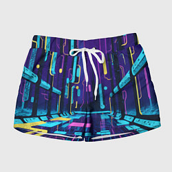 Шорты женские Неоновый парк, цвет: 3D-принт
