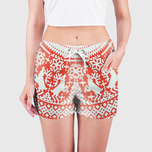 Женские шорты Новогодняя шкура змеи / 3D-принт – фото 3