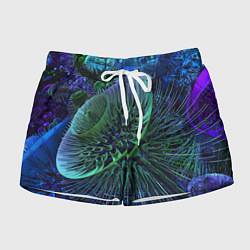 Шорты женские Фрактальный узор шипы, цвет: 3D-принт