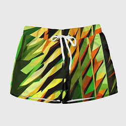 Шорты женские Чёрно-жёлтая абстракция, цвет: 3D-принт