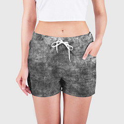 Шорты женские Абстракция - gray wall, цвет: 3D-принт — фото 2