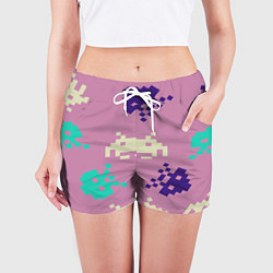 Шорты женские Пиксели фильтр, цвет: 3D-принт — фото 2