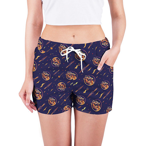 Женские шорты Mortal Kombat logo pattern / 3D-принт – фото 3