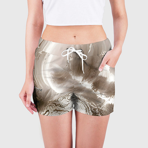 Женские шорты Песок и вода / 3D-принт – фото 3