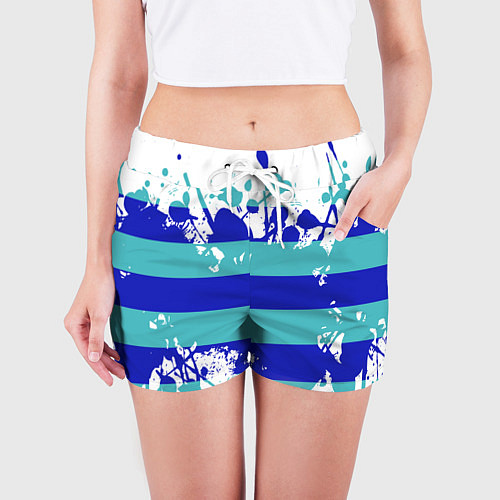 Женские шорты Капли краски / 3D-принт – фото 3