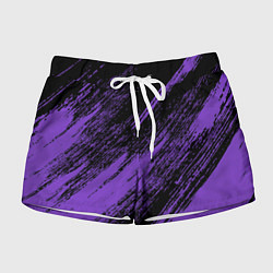 Шорты женские The color is purple and black, цвет: 3D-принт