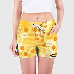 Шорты женские Солнечные пятна жирафа, цвет: 3D-принт — фото 2