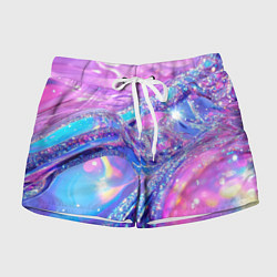 Шорты женские Розовые блестки, цвет: 3D-принт