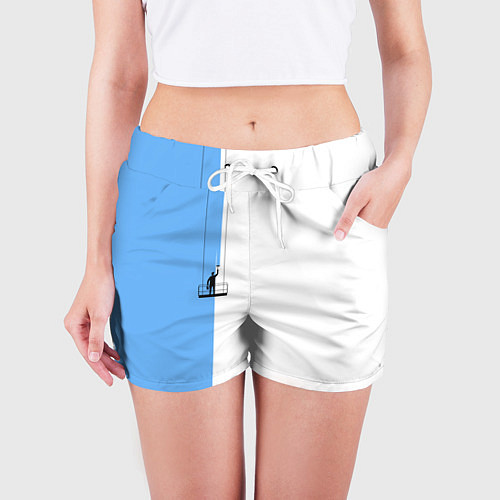 Женские шорты Моляр красит стену / 3D-принт – фото 3