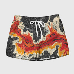 Женские шорты Красно-черная потертая текстура